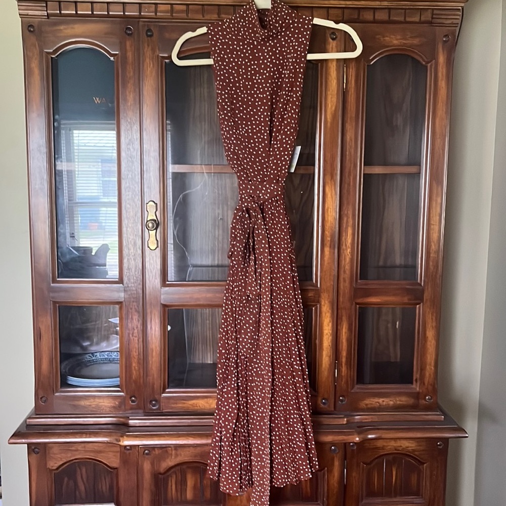 Hi-Neck MIDI Dress